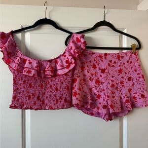 Likely Matching Set Worn Once Pink Floral